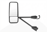 Kozak Black Door Mirror With Arms Left (Driver Side) compatible with Kenworth T660 T600 T800 2008-2016 PLUS Kenworth Logo, 2x22" Windshield wipers and Kozak Reflective Vest