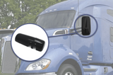 KOZAK Black Door Mirror Covers Right Passenger and Left Driver Side Pair Set (Two Piece) For Kenworth T680 T880 Truck Accessories PLUS Wipers, Logo and KOZAK Vest