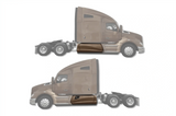 Fairing Skirt Panels 80" (203 cm) Right & Left Side w/tube Compatible With Kenworth T680 2013-2021 Semi Truck PLUS Logo, 2x22" Windshield Wipers and KOZAK Reflective Vest