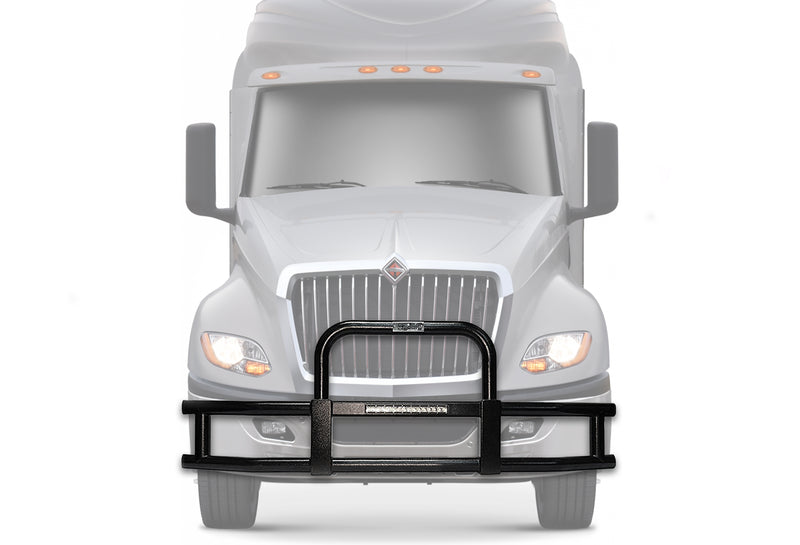 Grille Guard with Built in 16'' LED Bar Black International LT625 Prostar