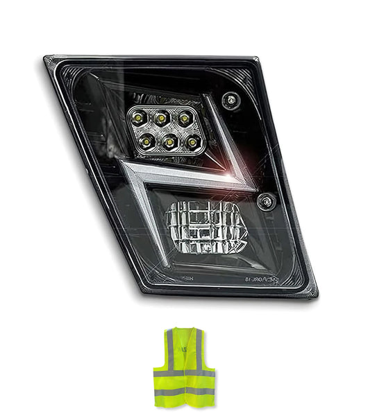 Fog LED Light Black Passenger 2004-2017 Volvo VNM VNL VT