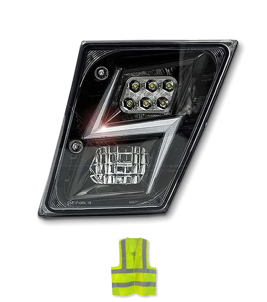 Fog LED Light Black Driver 2004-2017 Volvo VNM VNL VT