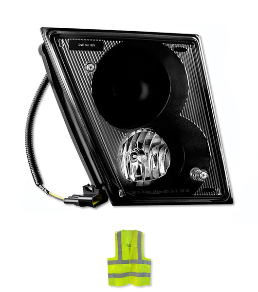 Fog Light Single Bulb Halogen Black Passenger 2004-2017 Volvo VNL VNM VT