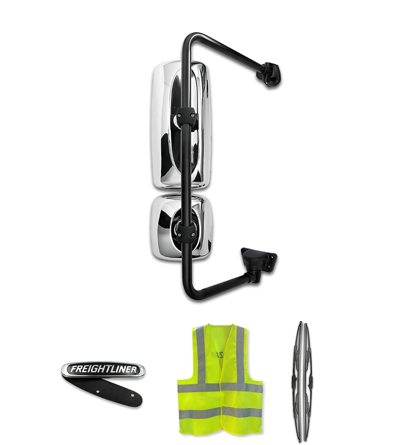 新品 FIAMME トラックリム フィアメ Door Mirror Chrome Passenger 2004-2016 Freightliner M2, Columbia