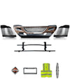 Bumper Plastic with Chrome Trim Set w/ Bracket 2008-2015 International Prostar