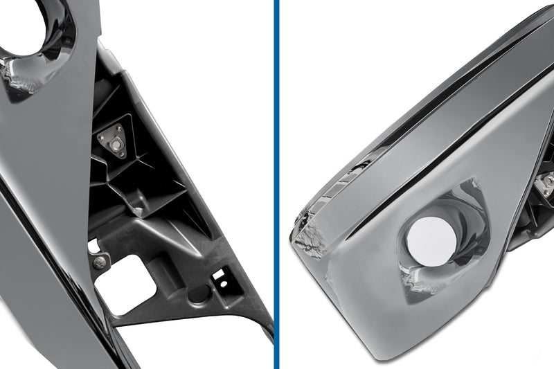 Bumper Corners Chrome With Fog Hole Passenger Set 2022+ Kenworth T680