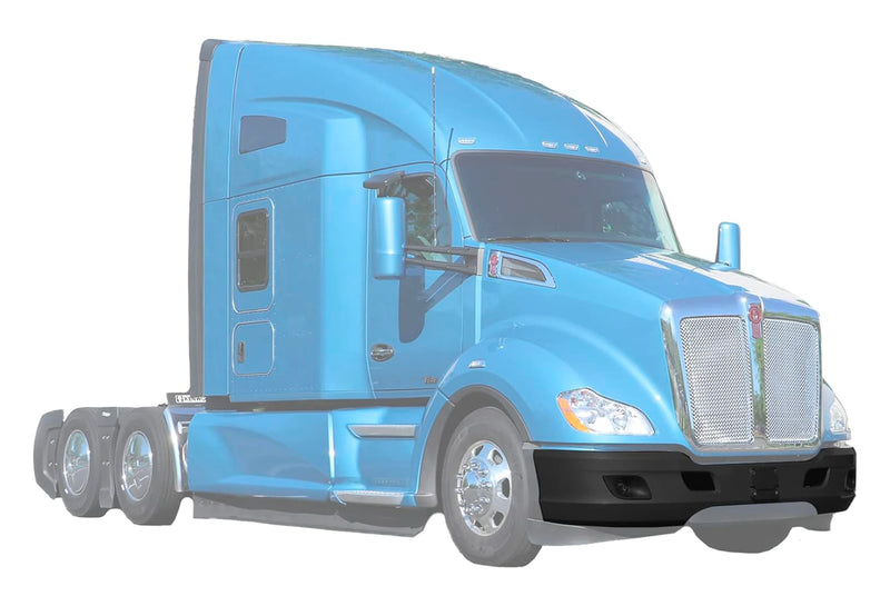 Bumper Corners With Fog Hole Plastic Black Set Kenworth T680