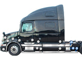 Stripes Chrome Trim Set for Rear Step Fairing Panel 33" (85 cm) Driver Side (12L, 13L, 14L)  2004-2017 Volvo VNL