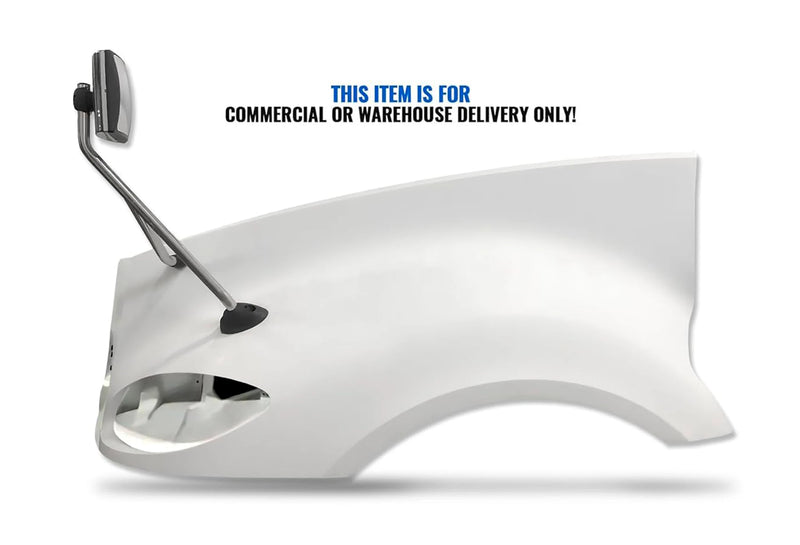 Hood Fender Fiberglass Driver with Hood Mirror 2006-2017 International Prostar