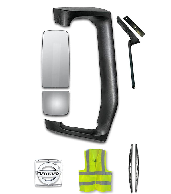Mirror Arm Cover with Small and Big Door Mirrors Passenger Volvo 2004+ VNL VNM VNX