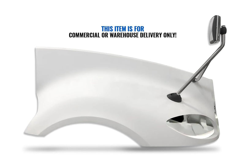 Hood Fender Fiberglass with Hood Mirror Passenger 2006-2017 International Prostar