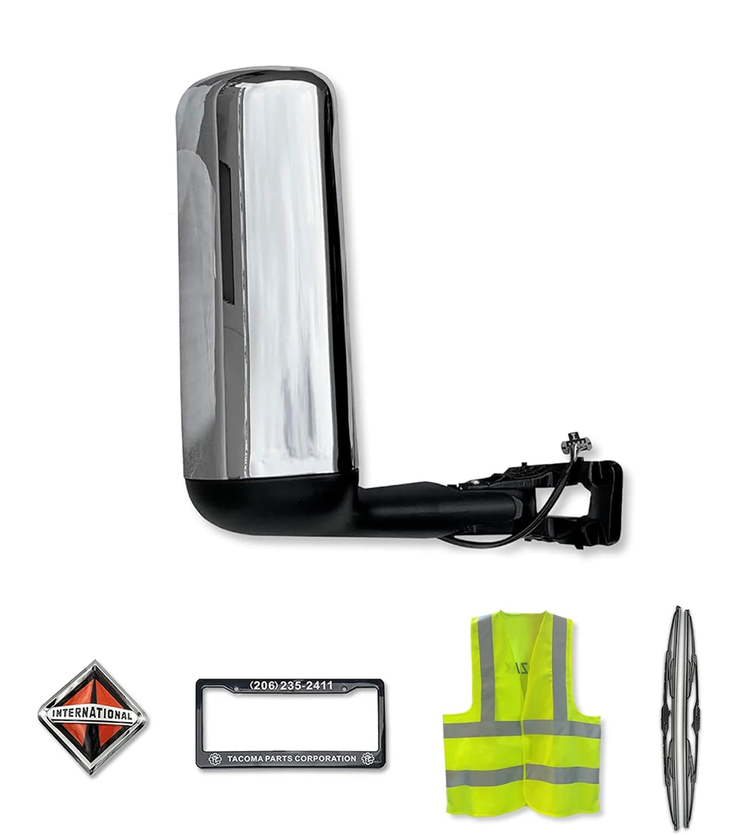 Semi Truck Hood, Door Mirrors, and Covers