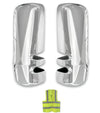 Door Mirror Covers Chrome Set 2022+ Kenworth T680 New Gen