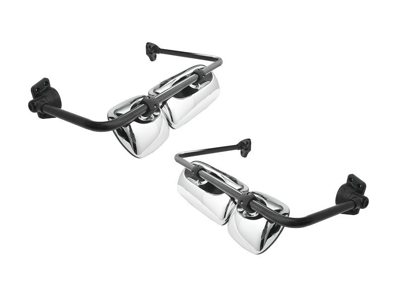 Door Mirrors Chrome Set 2004-2016 Freightliner M2, Columbia