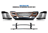 Bumper Plastic with Chrome Trim Set w/ Bracket 2008-2015 International Prostar
