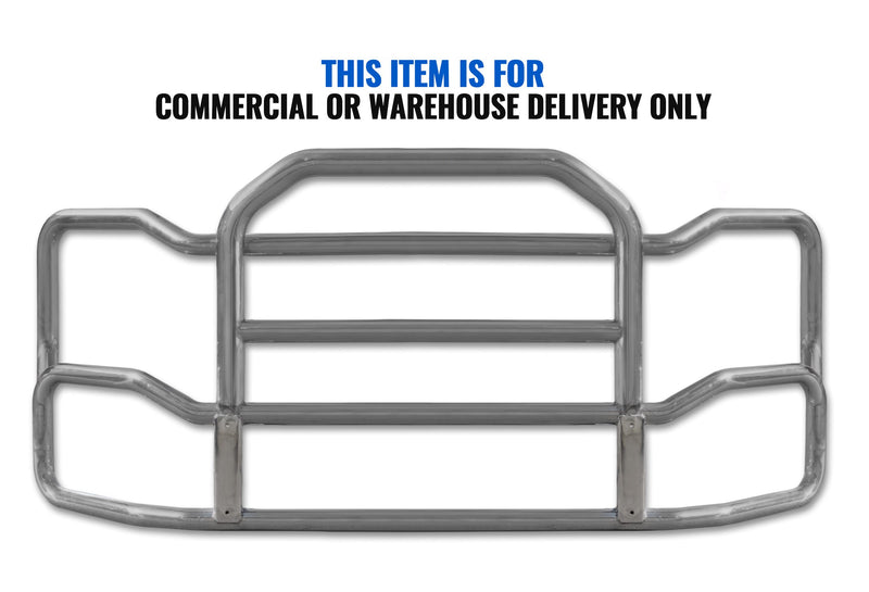 Grille Guard Large Chrome with Lights 2022+ Peterbilt 579 No Fog