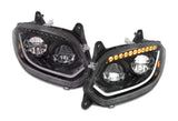 Headlights Led With Turn Sequential Signal Black Set 2018+ International LT LT625