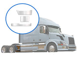 Stripes Chrome Trim Set for Rear Step Fairing Panel 37" (95 cm) Passenger Side (12R, 13R, 14R)  2004-2017 Volvo VNL