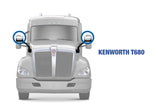 Hood Mirror Covers Chrome Set 2011-2021 Kenworth T680