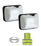 Mirrors Small Bottom Rear View Wide Angle Chrome 2 Pcs Hino 258 268 338 358