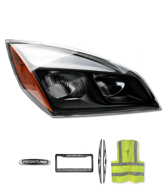 Faro delantero LED completo con carcasa negra para pasajeros Freightliner Cascadia 126 116 (2018+)
