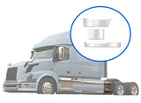 Stripes Chrome Trim Set for Rear Step Fairing Panel 33" (85 cm) Driver Side (12L, 13L, 14L)  2004-2017 Volvo VNL