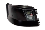 Bumper Corner w/ Fog Hole & LED Fog Light Black Housing Passenger 2004-2015 Volvo VNL