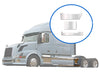 Stripes Chrome Trim Set for Rear Step Fairing Panel 29" (75 cm) Driver Side (12L, 13L, 14L)  2004-2017 Volvo VNL