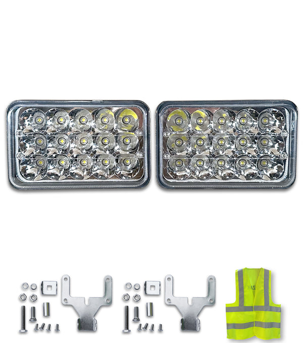 6'' Inch LED Square Work Light Bar Spot Lamps 2 Pcs.