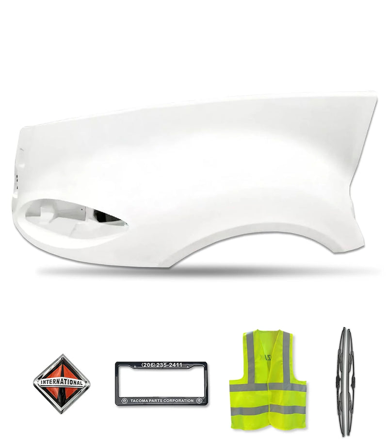 Hood Fender Fiberglass Driver 2006-2017 International Prostar Hood Fender Fiberglass Driver 2006-2017 International Prostar