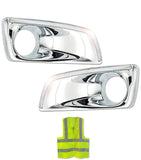 Fog Light Bezels Chrome with Built-in Light Strip Set Kenworth T660