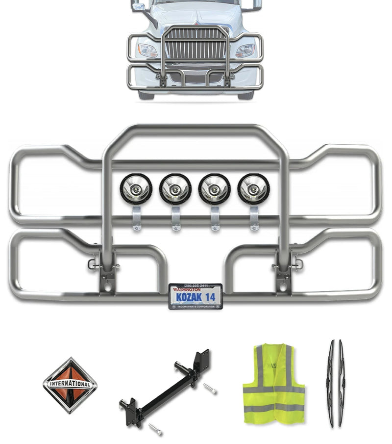 Front Grille Guard Chrome International LT625
