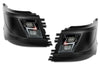 Bumper Corners w/ Fog Holes & LED Fog Lights Black Housing Set 2016-2017 Volvo VNL