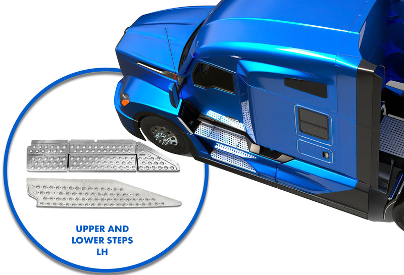 Front Fairing Upper & Lower Steps Assembly Set fits Driver Side 2022+ Kenworth T680 Next Gen
