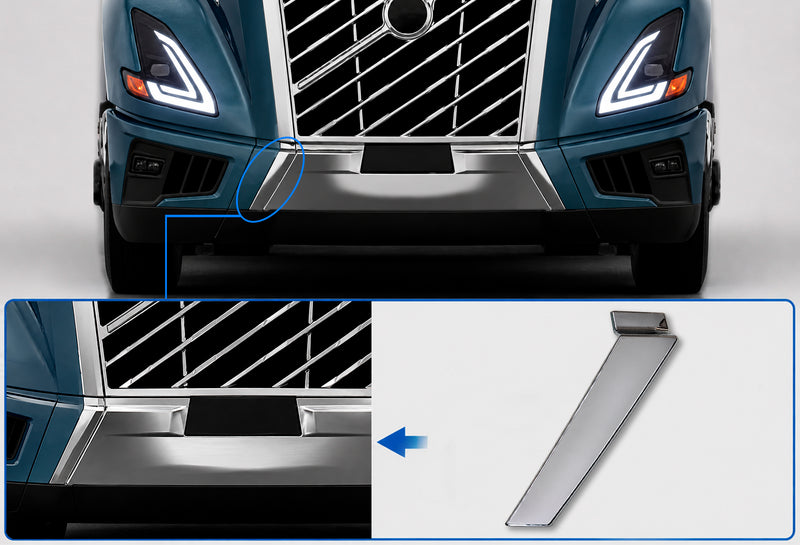 Bumper Trim Moudling Chrome Passenger 2025+ Volvo VNL New