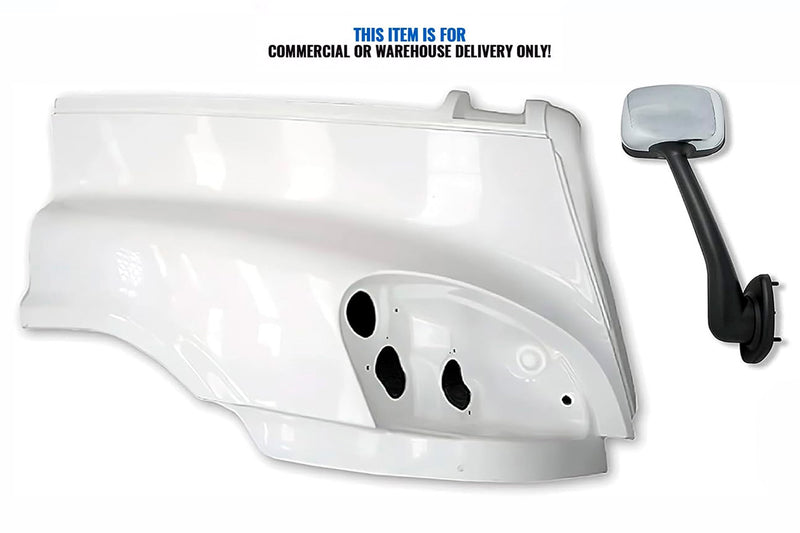Hood Fender Fiberglass with Hood Mirror Passenger 2008-2017 Freightliner Cascadia 125 113