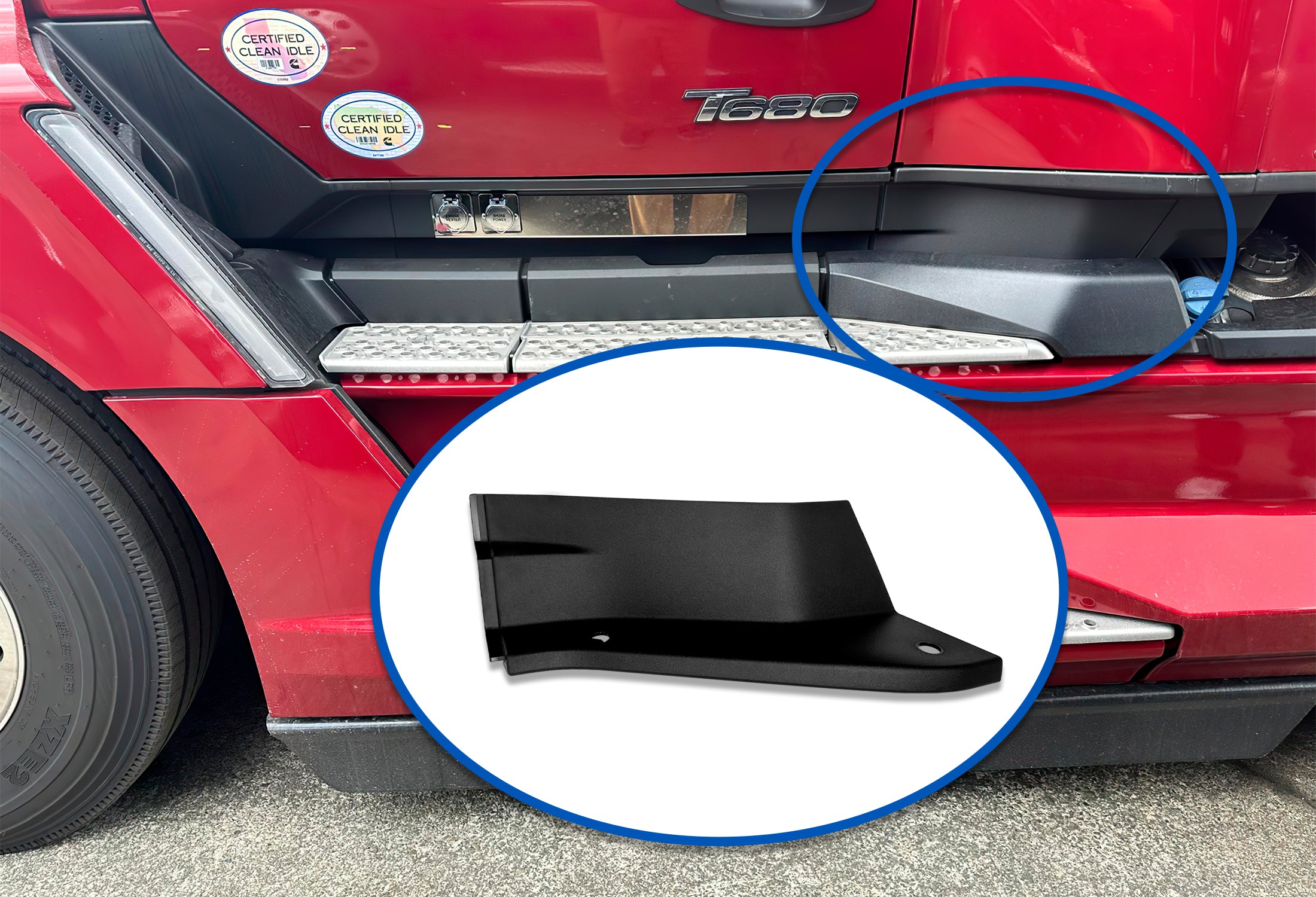 Cover Tans Rocker AERO Driver 2022+ Kenworth T680 Next Gen