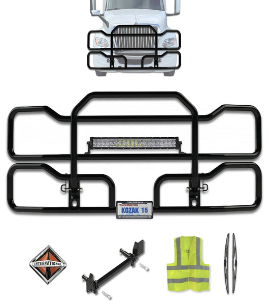 Front Grille Guard Black International LT625