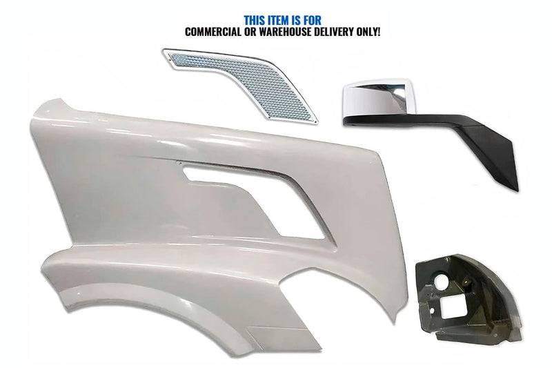 Hood Fender Fiberglass with Set accessories Passenger 2004-2017 Volvo VNL