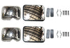 Mirrors Small Bottom Rear View Wide Angle Chrome 2 Pcs Hino 258 268 338 358