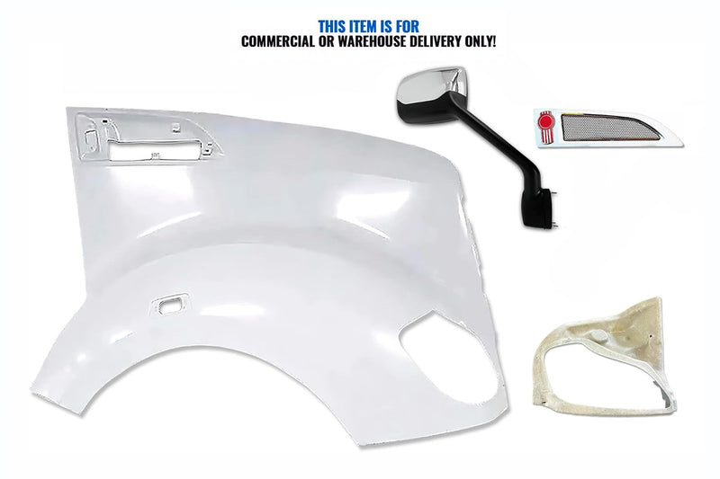 Hood Fender Fiberglass with Set accessories Passenger 2012-2021 Kenworth T680