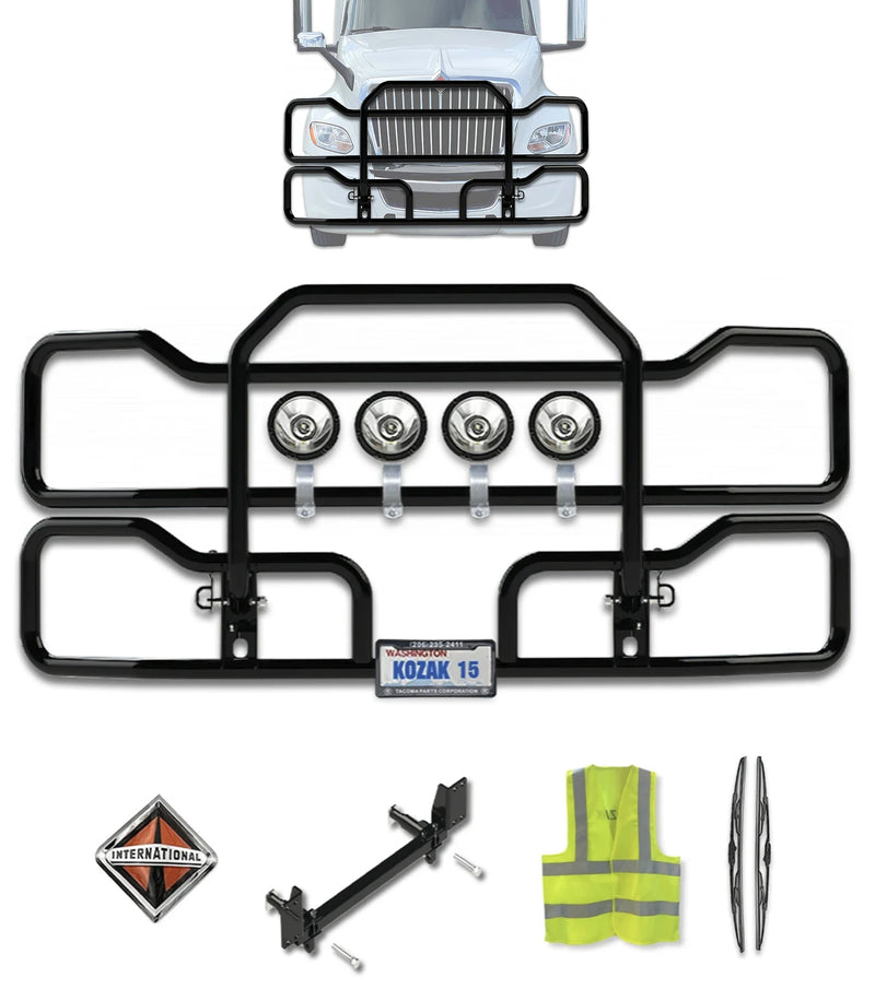 Front Grille Guard Black International LT625