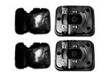 Mirrors Small Bottom Rear View Wide Angle Black 2 Pcs Hino 258 268 338 358