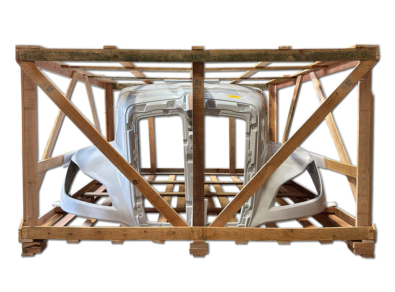 Fiberglass Long Hood w/Grille w/Bug Screen, Air Intakes, Mirrors, LED Headlights, Short Trims - Set 2022+ Kenworth T680 Next Gen