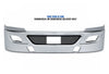 15” Chrome Front Bumper with Fog Light & Radar Holes 2017+ International LT LT625
