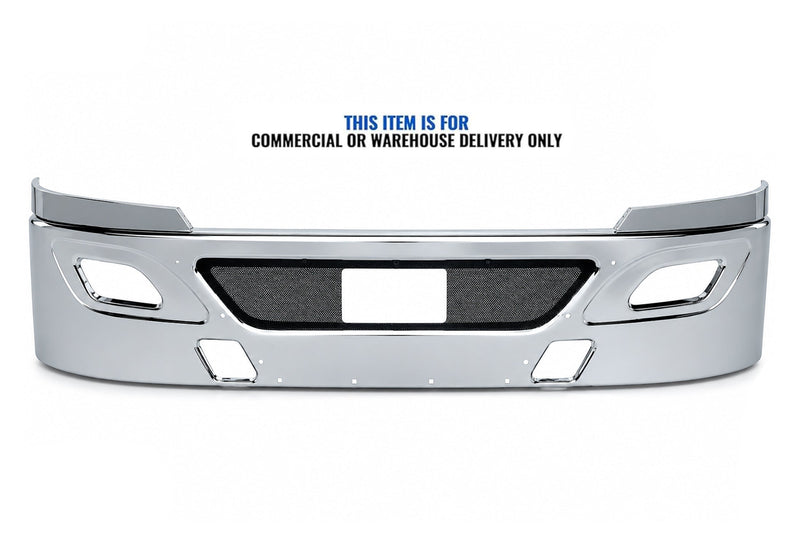 15” Chrome Front Bumper with Fog Light & Radar Holes 2017+ International LT LT625