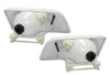 Headlights with Led Bulbs Set 1998-2003 Volvo VN VNL;  2000-2017 VNM
