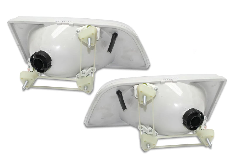 Headlights with Led Bulbs Set 1998-2003 Volvo VN VNL;  2000-2017 VNM