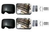 Mirrors Small Bottom Rear View Wide Angle Black 2 Pcs Hino 258 268 338 358