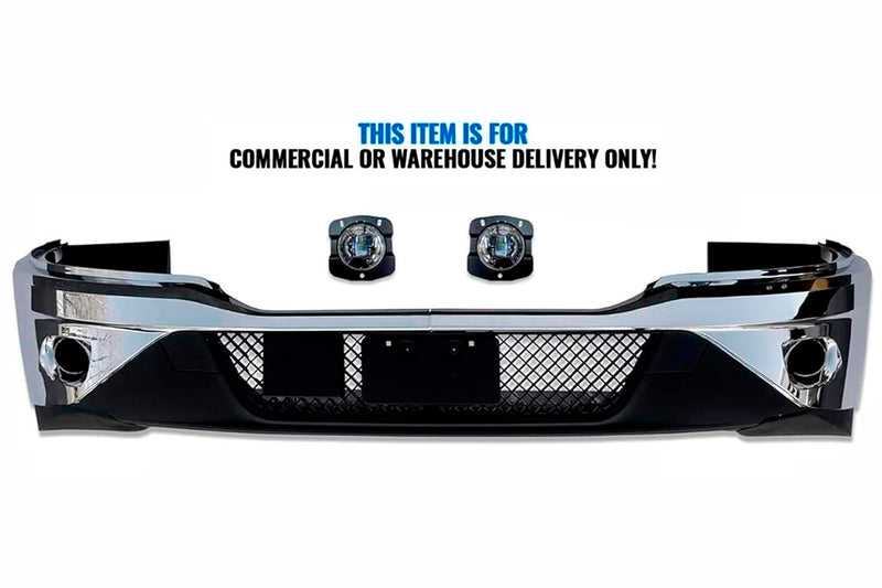 Plastic Bumper Chrome w/ Hole 18 Pcs with Led Fog Set 2022+ Kenworth T680 Next Gen